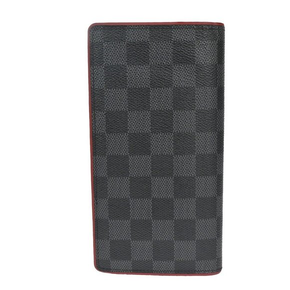 Auth LOUIS VUITTON Portefeuille Brazza Wallet Bifold Damier Graphite - Picture 1 of 16
